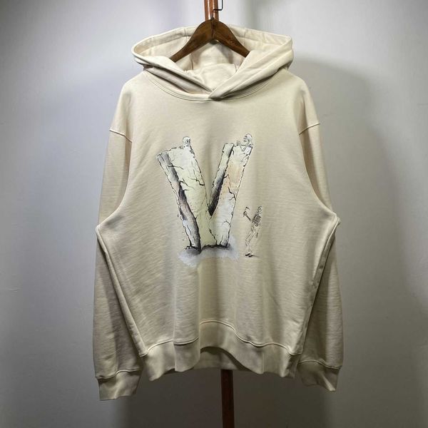 

hoodie for men vlog fashion long cotton designer sweater g halloween skull print autumn winter hooded high street loose ins couple casual le, Black