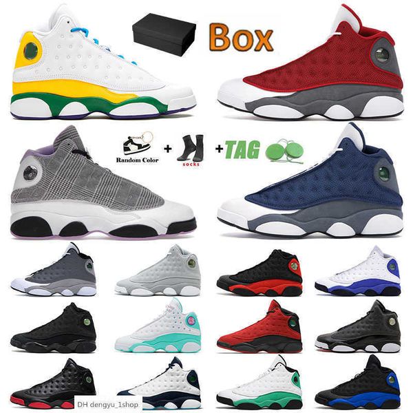 

basketball shoes sports sneakers trainers obsidian red flint playground wolf grey chicago 13 jumpman houndstooth 13s xiii mens womens jordas, Black