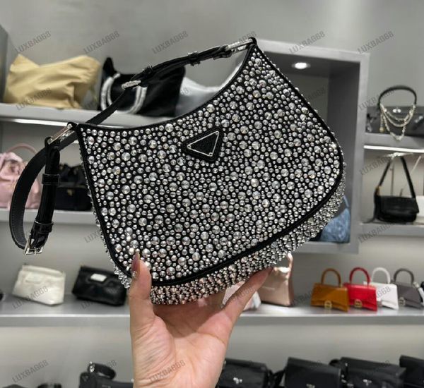 

cleo satin shoulder bag with all-over synthetic crystals women's bling embellished cleo bags luxurys party purse