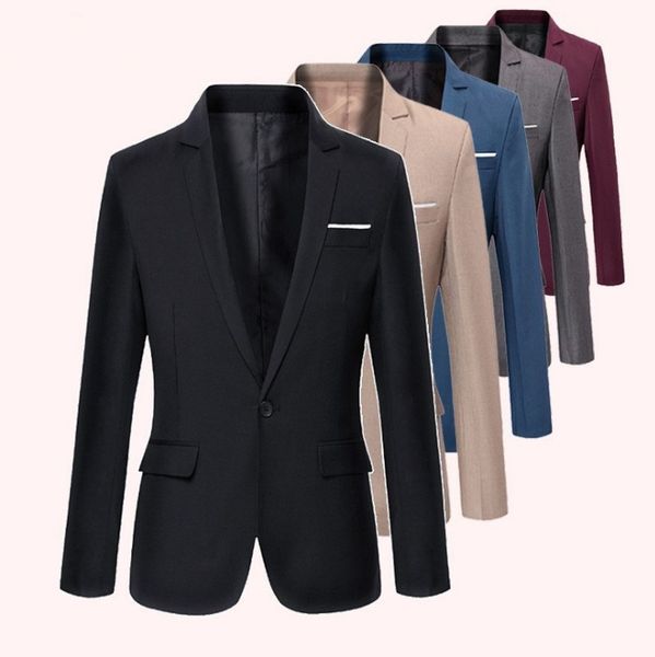 

autumn new body small suit korean version trend men's casual jacket, White;black