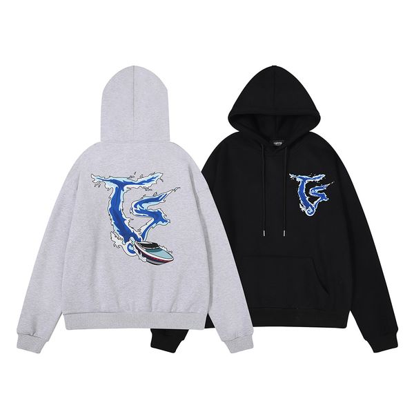 

oversized black grey sweatshirt hoode ts printed hip hop men's hoodies sweatshirts 23ss, Black;brown