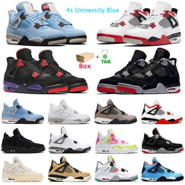 

basketball shoes mens trainers sport sneakers university blue white oreo fire red taupe haze cool grey black cat thunder 4s jumpman