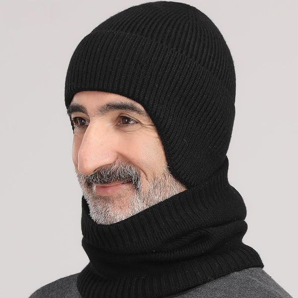 

winter carhartt beanie hat scarf warm fleece lined knit hats skull cap neck warmer set casual fashion street ribbed cuffed beanies for men &, Blue;gray