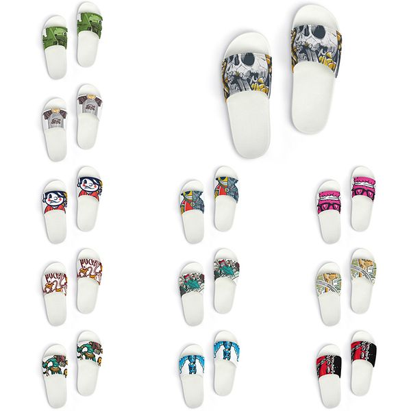 

custom shoes slippers sandals men women diy white black green yellow red blue mens trainer outdoor sneakers size 36-45 color119