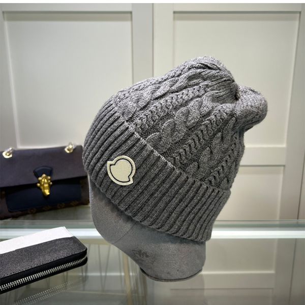

Designer Beanie Caps Stylish Twist Knit Hat for Man Woman Winter Warm Hats 4 Colors, C1