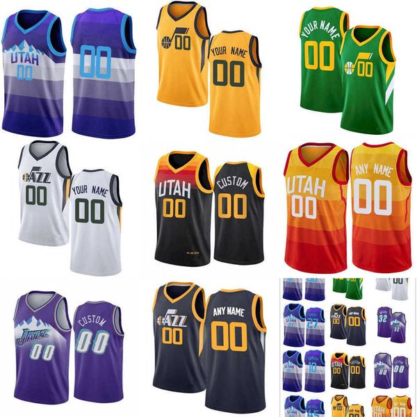 

75th custom women youth jersey karl 32 malone john 12 stockton eric 0 paschall hassan 21 whiteside utah''jazz''men baske, Black;red
