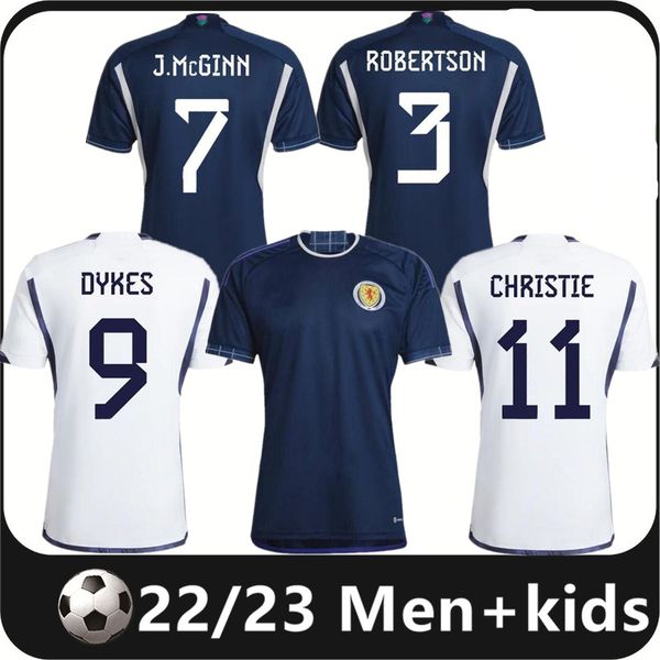 

22 23 national team scotland soccer jerseys john mcginn scott mctominay andy robertson fraser adams hanley dykes mcgregor 2022 2023 men kids, Black;yellow