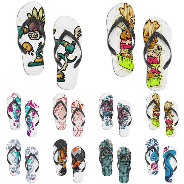 

men women custom shoes beach slides sandals flat shoe mens womens multi color185 summer outdoor customized slide