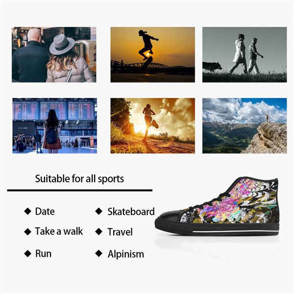 

canvas shoes custom fashion summermen sneakers women fashion black orange mid cut breathable outdoor sports walking jogging color15