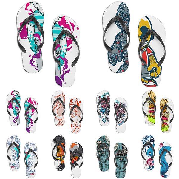 

men women custom shoes beach slides sandals flat shoe mens womens multi color272 summer outdoor customized slide