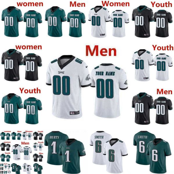 

football jerseys 11 a.j. brown custom philadelphia''eagles''jersey 6 devonta smith 26 miles sanders 2 darius slay jr. 1, Black;red