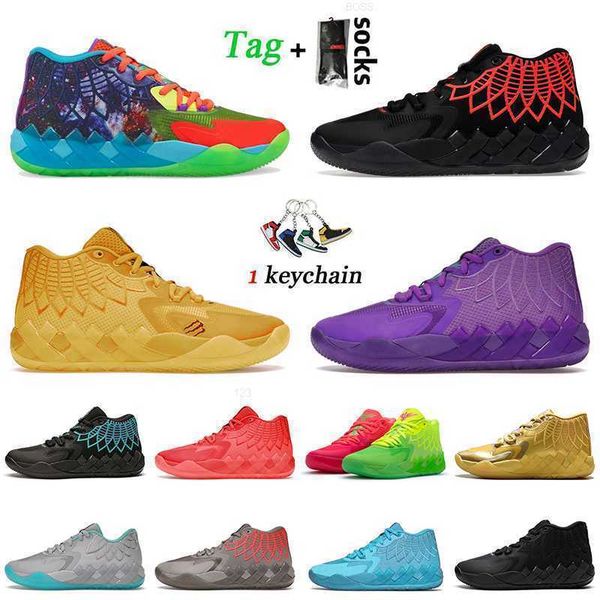 

basketball shoes lamelo ball mb.01 not from here red blast 1of1 athletic sneakers unc iridescent dreams galaxy i rick and morty be you black