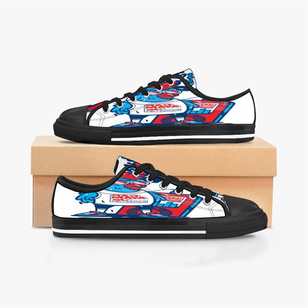 

men women diy custom shoes low canvas skateboard sneakers triple black customization uv printing sports sneakers br177