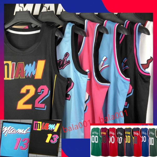 

mens dwyane 3 wade jimmy 22 butler basketball jersey kyle 7 lowry tyler 14 herro bam 13 ado 75th anniversary jerseys stitched size s-xxl, Black;red