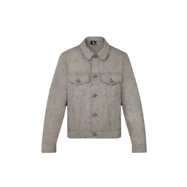 

duyou mens jackets full logo pattern denim jacket classic washed shirts high-end fashion for men women jacket 851081, Black;brown