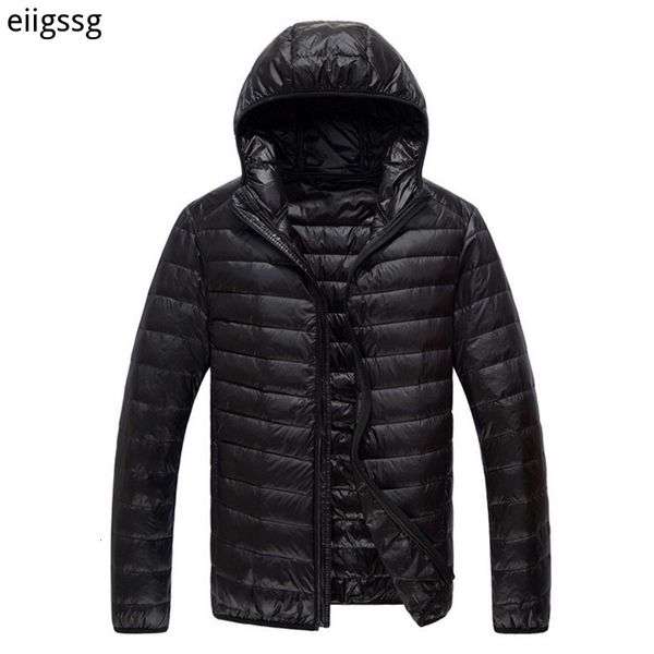 

mens down parkas warm light jacket men fashion hooded coat short lightweight youth slim fit jackets padded outwear black 221117
