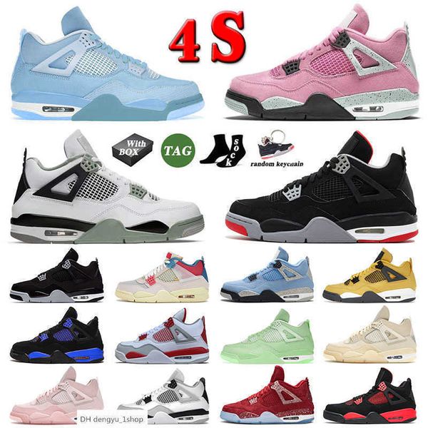 

2022 new jumpman 4 4s iv designer j4 basketball shoes for men women j4 military black cat psgs sb bred retro sail pink blue thunder green jo