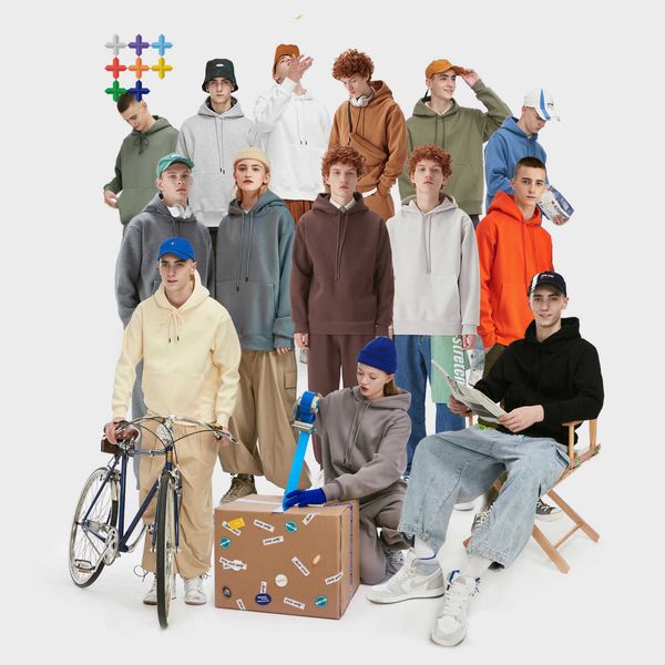 

men's hoodies sweatshirts 2022 men's women's hoodies solid color autumn winter fashion cool casual sport hooded sweatshirts h, Black