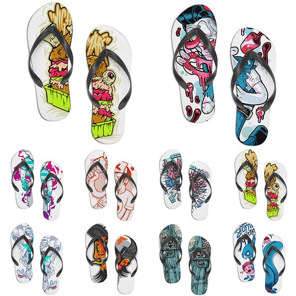 

men women custom shoes beach slides sandals flat shoe mens womens multi color218 summer outdoor customized slide