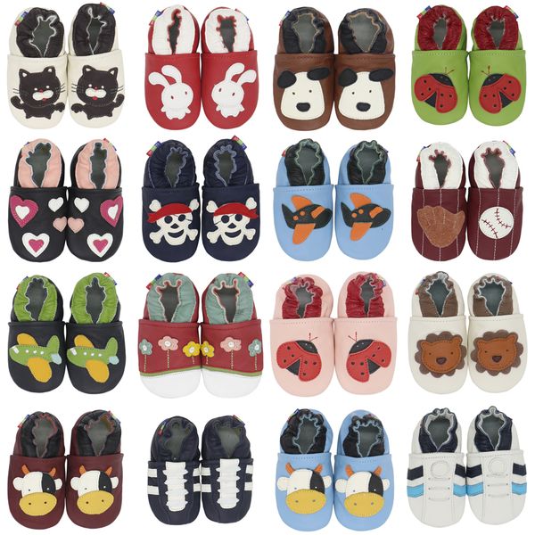 

first walkers soft leather shoes baby boy girl infant shoe slippers 06 months to 78 years style skidproof kids 221117