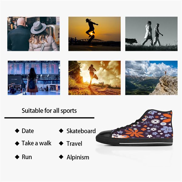 

summerdesigner shoes custom men sneakers fashion canvas women fashion black orange mid cut breathable walking jogging trainers color60