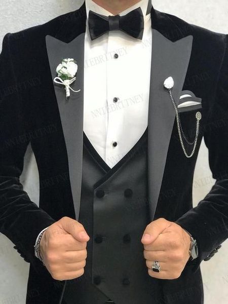 

mens suits blazers wedding suit set slim fit dinner prom grooms dress tuxedo custom grey business blazer man jacket with pants 221117, White;black
