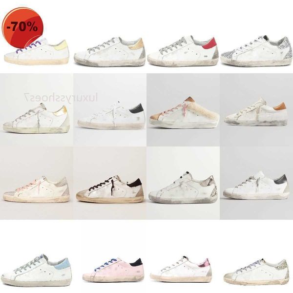 

sneakers shoe casual shoes italy brand super star golden luxury fashion superstar classic white do-old sequin dirty designer women sneaker, Black