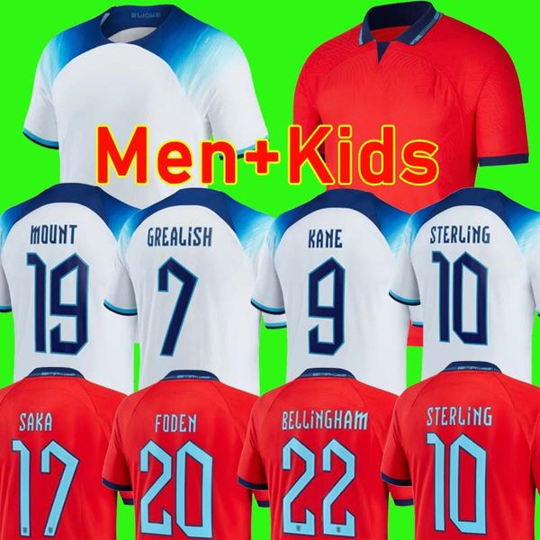 

s - 4xl 2022 kane foden soccer jerseys 22/23 national football englands world cup kit sterling saka rashford shirt sancho grealish men women, Black;yellow