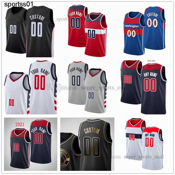 

2023 new basketball jerseys washington''wizards''printed 6 porzingis barton kuzmamorris hachimura avdija 24 kispert gaff, Black;red