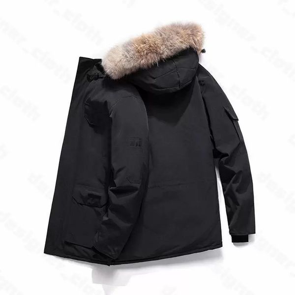 

21ss parkas coats mens womens designers down jackets veste homme winter jassen puffer big fur hoody apparel fourrure outerwear manteau hiver, Black