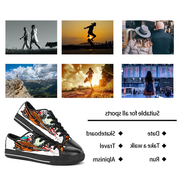 

shoes low custom en women diy canvas skateboard sneakers triple black customization uv printing sports sneakers wangji 160-14 ization