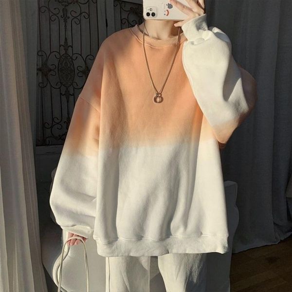 

men's hoodies sweatshirts men sweatshirts autumn winter fashion gradient color long sleeve pullover oneck male harajuku oversized hoodi, Black