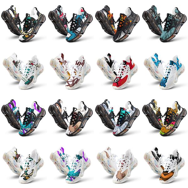 

women running men new custom shoes artoon animal design diy word black white blue red mens trainer 0123 s