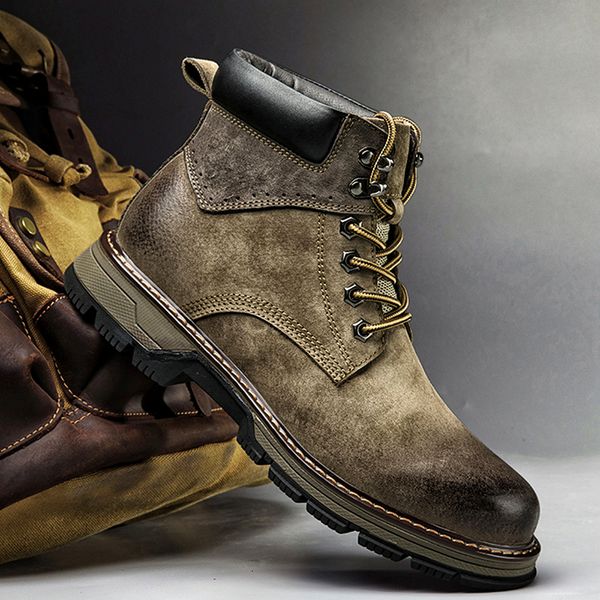 

boots natural leather winter genuine cow leather warmest men shoes #98287 221117, Black