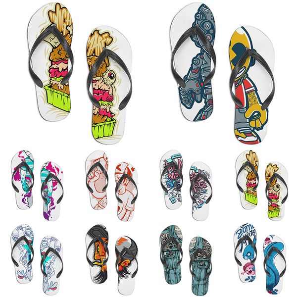 

men women custom shoes beach slides sandals flat shoe mens womens multi color224 summer outdoor customized slide