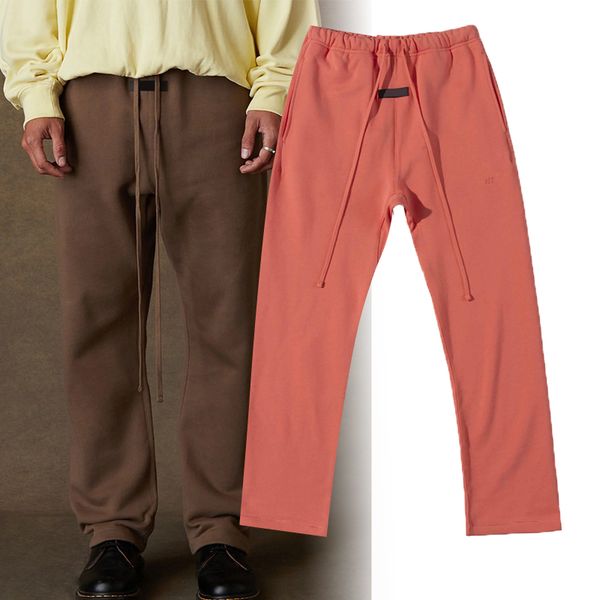 

22fw autumn winter usa 8th plus size pants trousers casual men flocked print fashion thick skateboard fleece string joggers straight sweatpa, Black;brown