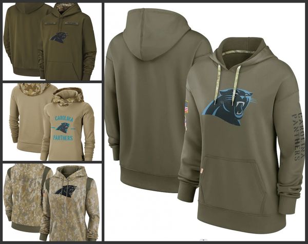 

carolina''panthers''men women youth olive 2022 salute to service therma performance pullover hoodie, Blue;black