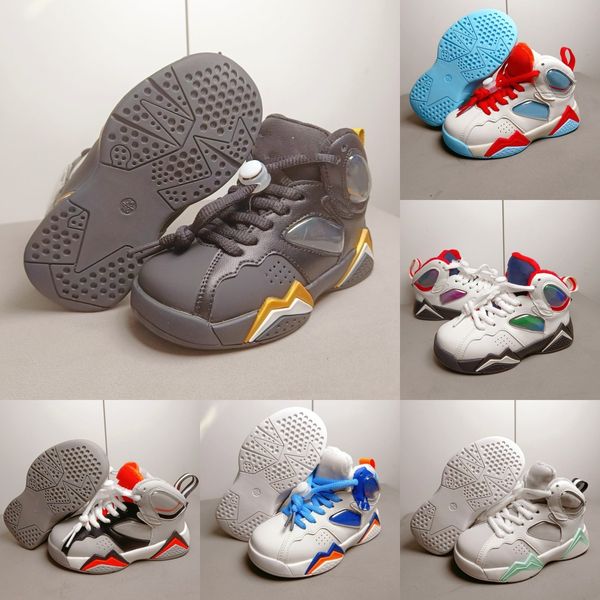 

jumpman 7s kids children basketball shoes plush warm university blue boys girls vii 7 jorden casual shoes baby toddlers wool fleece fur furr