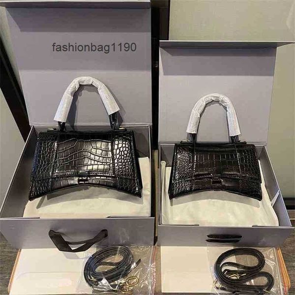 

bbalencigas crossbody designer bags fashion hourglasss women crocodile shoulder bag bags leather ladies high