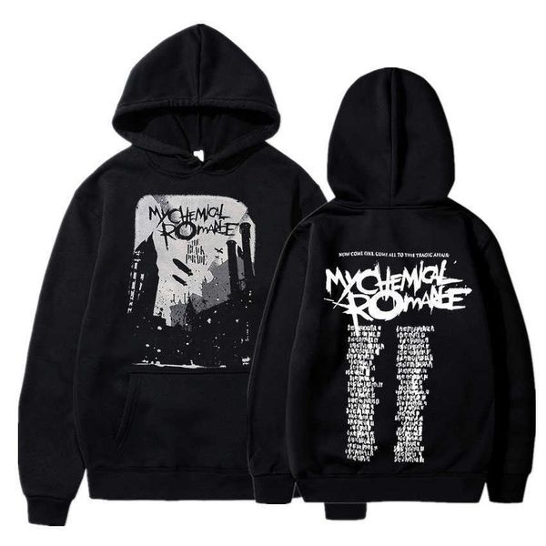 

men's hoodies sweatshirts my chemical romance hoodies men/womens black hoody parade punk emo rock sweatshirt fall winter jacket coat ov