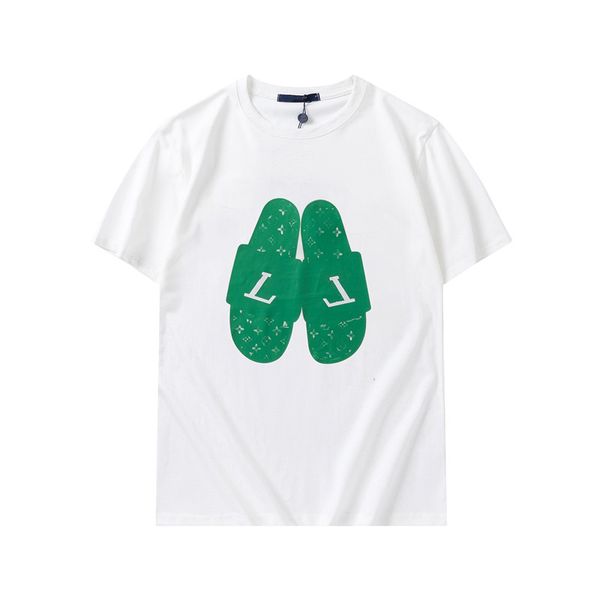 

g f22ss summer paris mens t-shirts designer tee luxury flocking letter tshirt t shirt classic fashion green womens short sleeve casual cotto, White;black