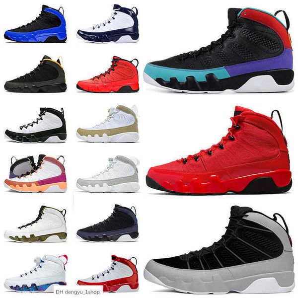 

original jumpman 9 9s ix basketball shoes for mens chile red particle grey sports motorboat jones change the world golden unc og sneake og s, Black