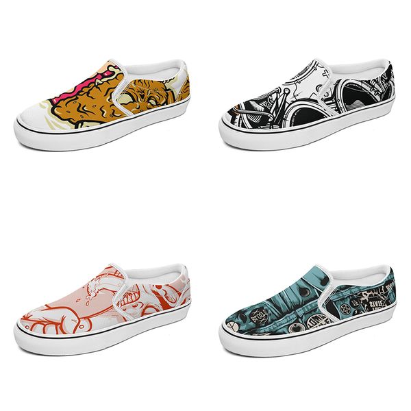 

2023 men women custom shoes canvas diy support to customized white black orange multicolor breathable flat sneakers shoe promotion