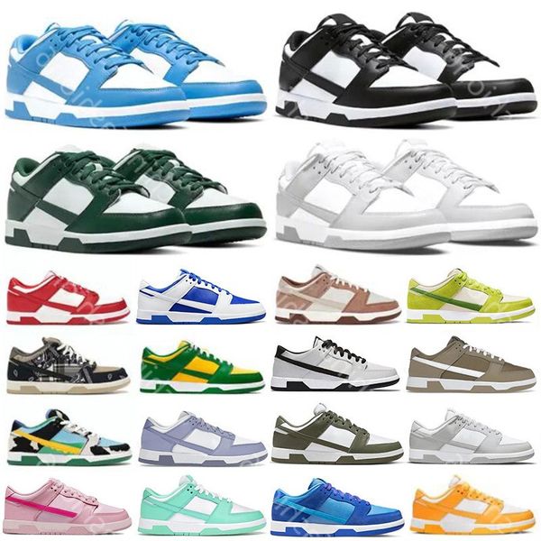 

shoes sneakers flat sports trainers white black panda grey fog varsity green apple laser orange 2022 men women unc gai syracuse coast candy