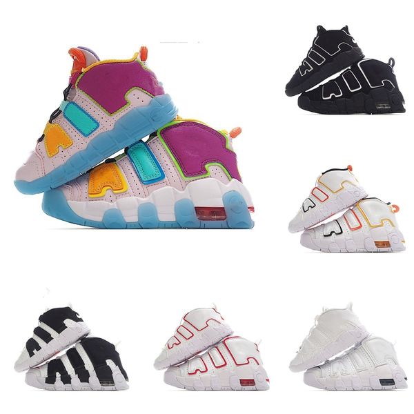 

retro pippen td kids basketball shoes roswell raygun more up tempo toddlers sneakers sports children boy girl trainers white team orange bla