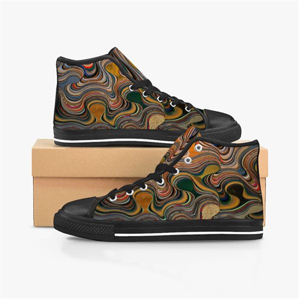 

sneakers casual casual shoes shoescustom canvas men women fashion black orange mid cut breathable walking jogging color221988324194