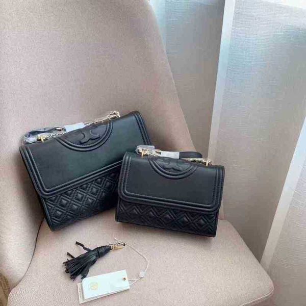 

designer torysburchs handbag light luxury women's bag 2022 single shoulder messenger sheepskin grain ling lattice tassel chain home env