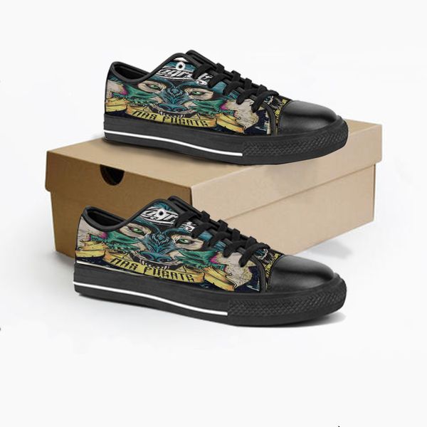 

custom shoes classic canvas low cut skateboard casual triple black accept customization uv printing low mens womens sports sneakers breathab