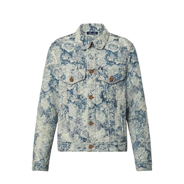 

duyou mens jackets flowers tapestry motif classic washed shirts high-end fashion for men women jacket 851088, Black;brown