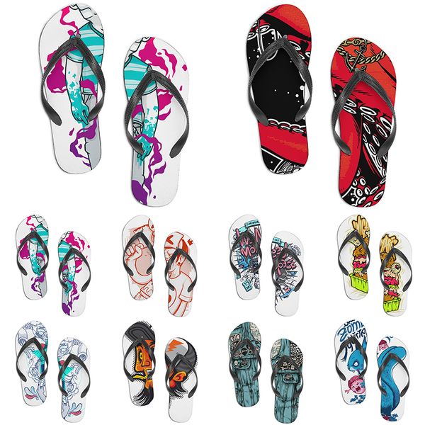 

men women custom shoes beach slides sandals flat shoe mens womens multi color277 summer outdoor customized slide